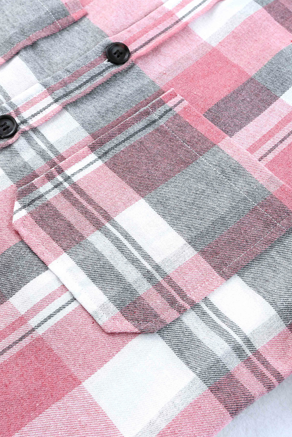 Plaid Patch Pocket Buttoned Shirt