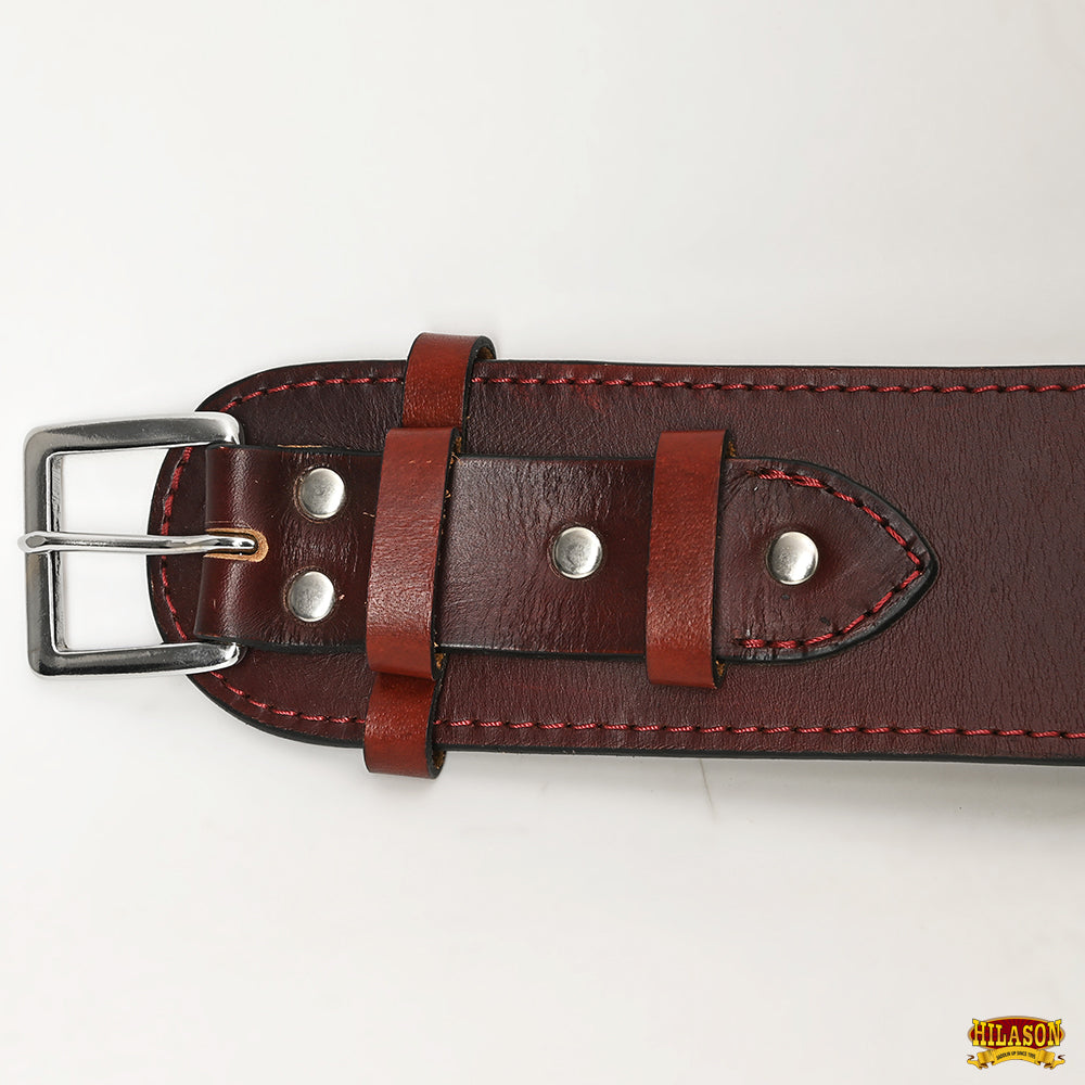 34 In Hilason Western Right Hand Gun Holster Rig 44/45 Cal Leather Cowboy