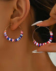 Eden Beaded Large Hoop Earrings