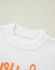 Touchdown Tinsel Puff Sleeve Crewneck Sweater