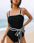Celine Edge Belted One Piece Swimsuit