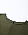 Solid Extended Cuff Long Sleeve Top