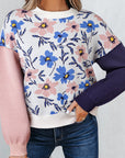 Lumivita Colorblock Sleeve Patchwork Sweater