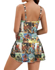 Baha Ranch Vintage Cowboy Skirted Swimsuit