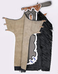Hilason Handmade Genuine Leather Chaps Adult Handtooled Rodeo Bull Riding