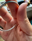 Small Opal Cuff Bracelet – Choice of Pink, Blue, or White – Sterling Silver