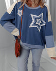 Natalie Knitted Star Patchwork Oversize Top