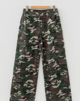 Camo Denim Cargo Wide Leg Pants