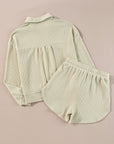 Dulce Parchment Textured Long Sleeve Lounge Set