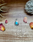 Teardrop Pendant - sterling silver with Kingman turquoise