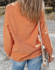 Kamryn Ribbed Corduroy Oversized Sweatshirt