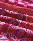 Paisley Ruffle Tiered Pocketed Maxi Skirt