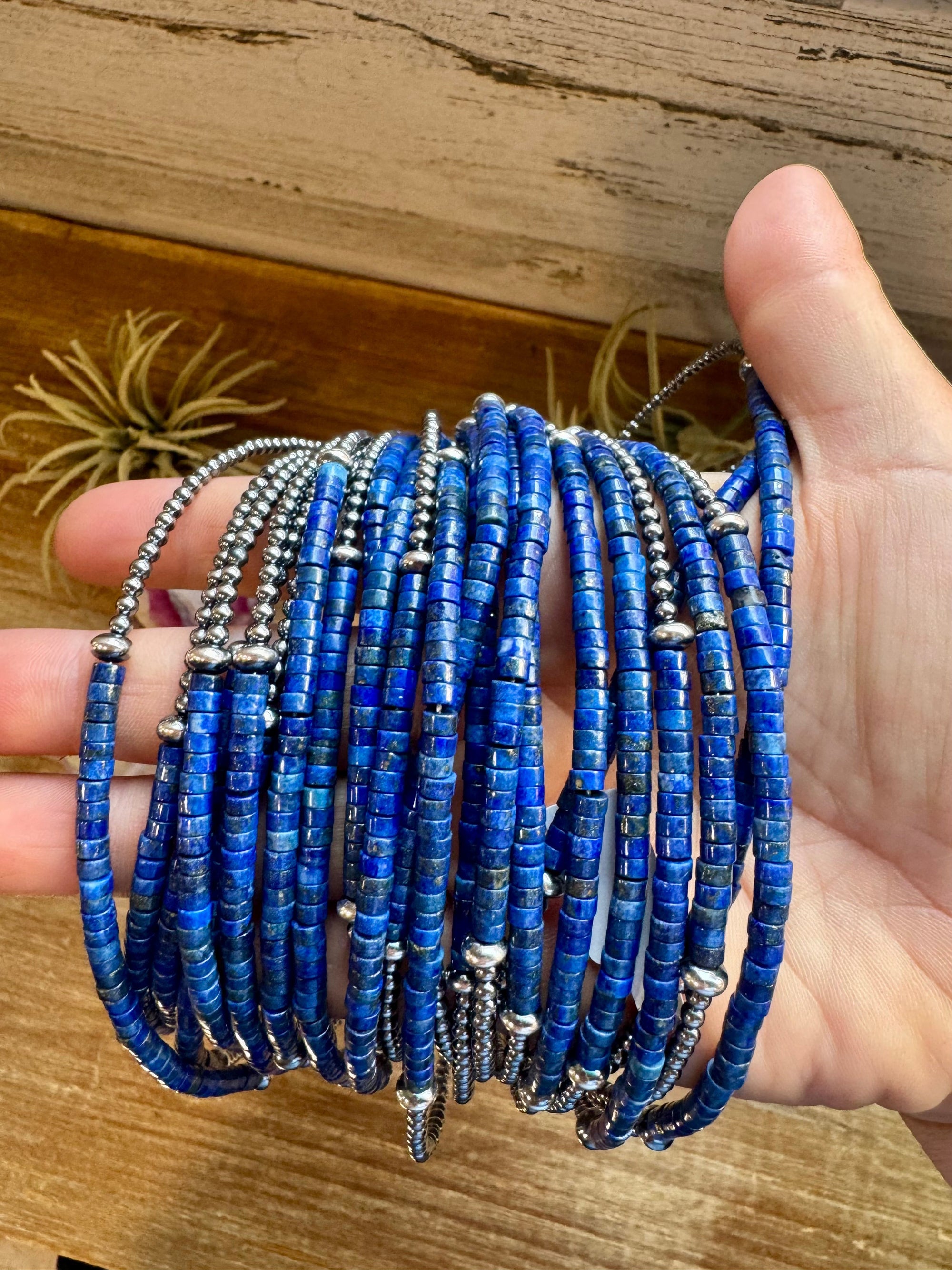 Lapis &amp; Sterling Silver Pearl Choker
