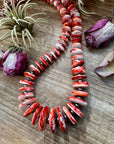 NFR Collection Necklace – 5mm Sterling Silver Pearls with Graduated Spiny Oyster 37"