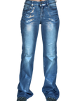 SIGNATURE TROUSERS - SILVER WASHED METALLIC