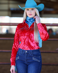 REBA VELVET FRINGE PERFORMANCE RODEO SHIRT