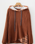 Mya Knit Drawstring Hooded Top