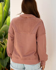 Mabel Half Zipper Baggy Sweatshirt