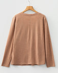 Floral Patchwork V-Neck Long Sleeve Top