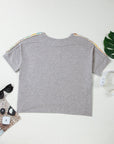 Crochet Trim Dolman Sleeve T-Shirt