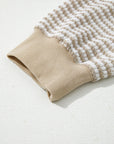 Vanessa Knit Ribbed Trim Long Sleeve PLUS Top