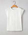 Ivy Lace Patchwork Cap Sleeve Round Neck Top