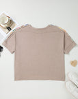 Crochet Trim Dolman Sleeve T-Shirt