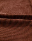 Floral Corduroy Embroidered Button-Front Jacket