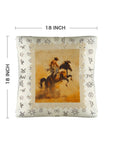 Baha Ranch Vintage Rodeo Stamp Throw Pillow Made in America