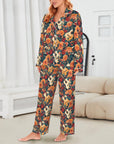 Baha Ranch Colores De Mexico Roses & Guitars Satin Pajamas