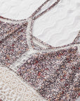 Floral Lace Crochet Spaghetti Strap Tank Top