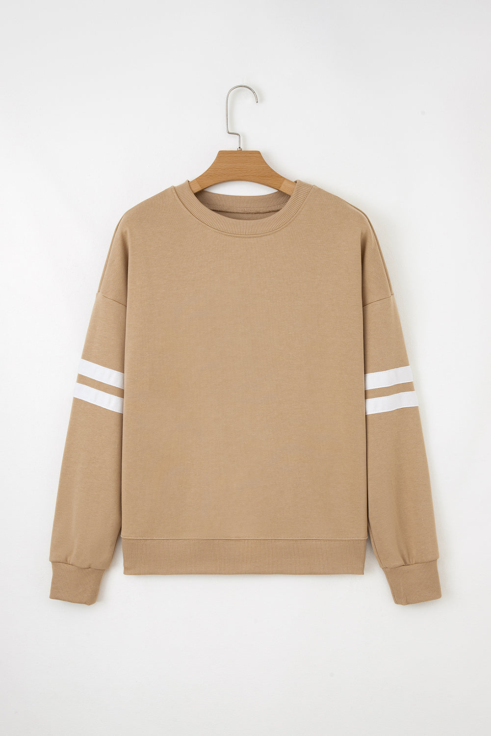 Varsity Stripe Drop Shoulder Oversized Sweatshirt