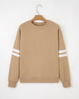 Varsity Stripe Drop Shoulder Oversized Sweatshirt