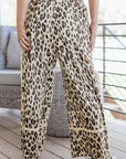 Leopard Wide Leg Cropped Pants