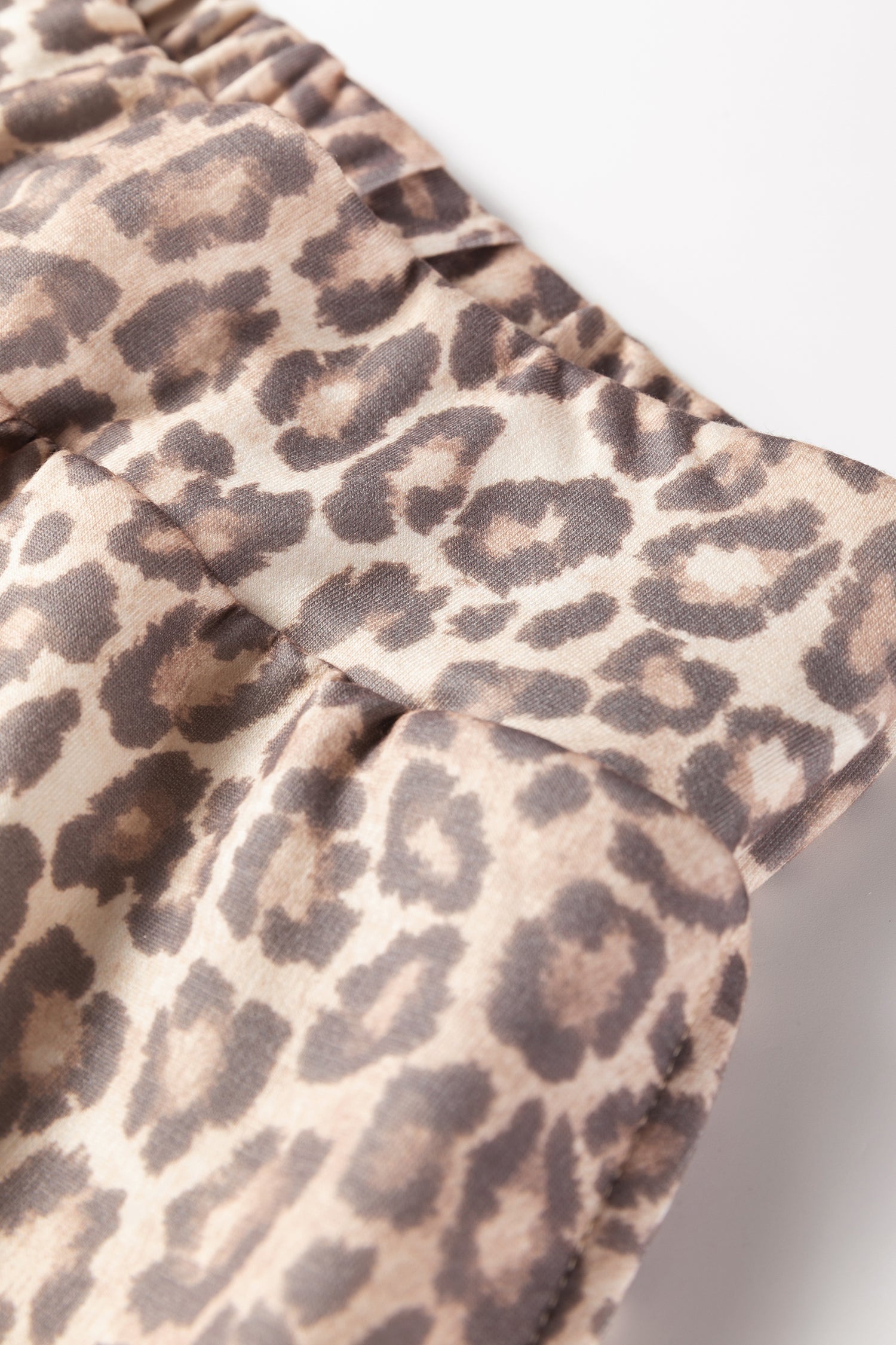 Leopard V-Neck Pullover &amp; Wide-Waistband Skirt Set