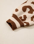 June Printed Knit Casual Sweater