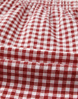Gingham Plaid High Elastic Waist Shorts