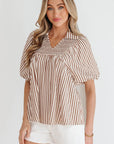 Lina Short Puff Sleeve Blouse