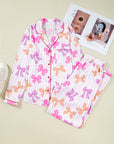 Stripe Bow Tie Shirt and Pants Pajama Set