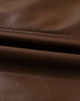 Leather Drawstring Hem Pocketed Jacket