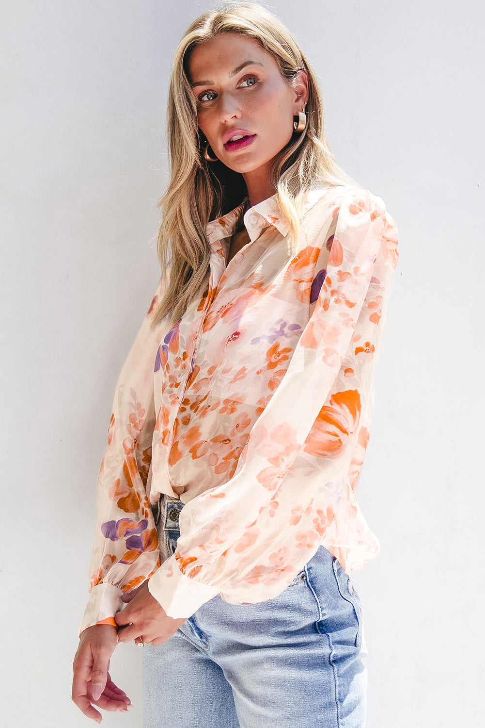 Amiyah Balloon Sleeve Loose Shirt