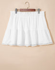Plus Size Boho Frilled Elastic Waist Shorts