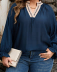 Katelyn Long Flounce Sleeve PLUS Blouse