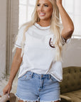 Horseshoe Embroidered Patch Pocket Tee
