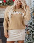 Theresa Detail Christmas Dolman Sweater