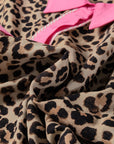Leopard Contrast Trim Top and Pant Set