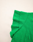 Solid Textured Ruffled Sleeve Round Neck Top