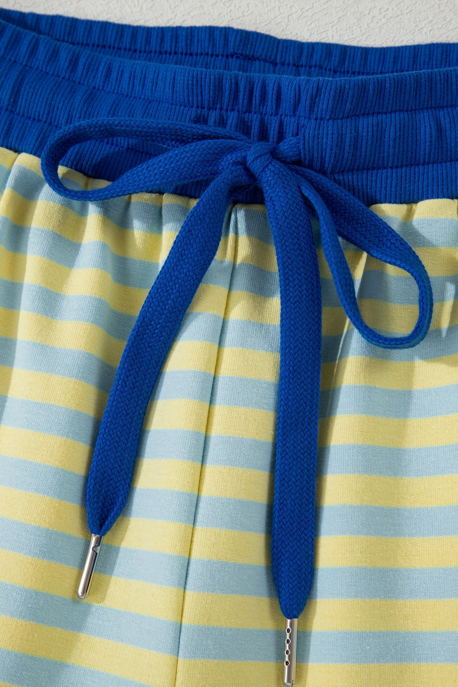 Stripe Terry Knit Top &amp; Shorts Set