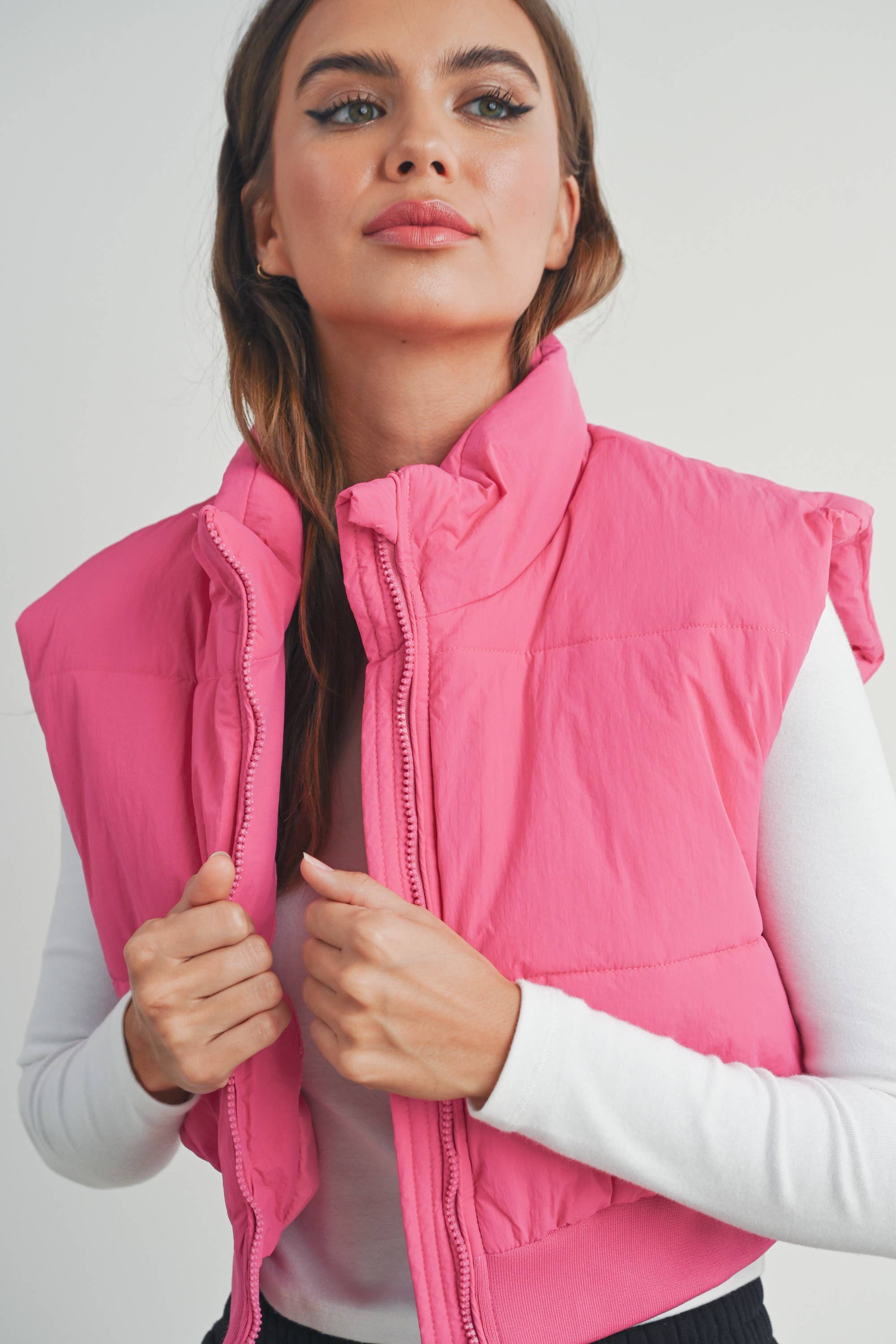Crop Puffer Vest