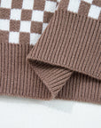 Mckinley Trim Checkerboard Knit Sweater